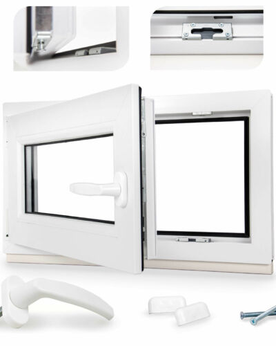 Kellerfenster Kunststoff Fenster weiß Dreh Kipp 2- fach Glas schnelle Lieferung