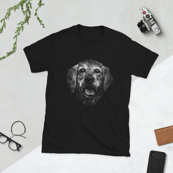 „Golden Retriever“ – Unisex T-Shirt mit realistischem Hunde-Design für Tierfreunde