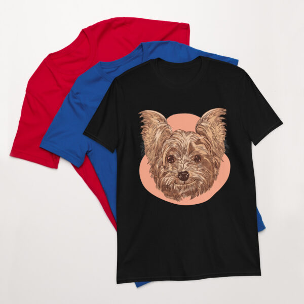 „Lächelnder Yorkshire Terrier“ – Unisex T-Shirt für Yorkie-Fans & Hundefreunde – Bild 2