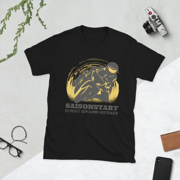 „Saisonstart“ – Motorrad Unisex T-Shirt für Biker & PS-Fans – Bild 2