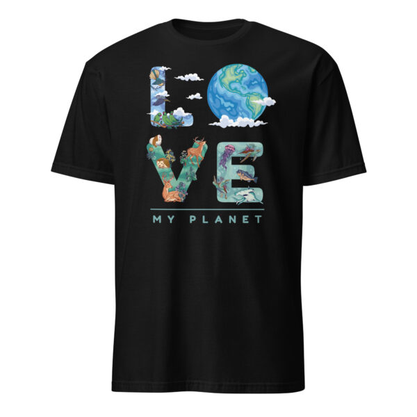„LOVE MY PLANET“ – Umweltfreundliches Unisex T-Shirt mit Natur-Statement