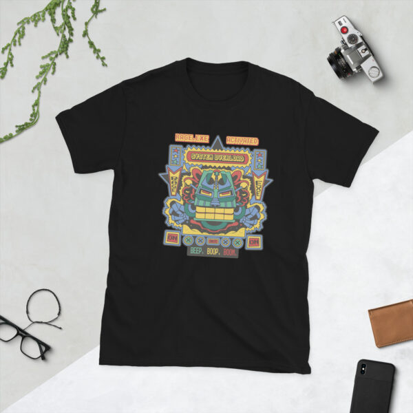„Retro Robot“ – Buntes Pixel Gaming Unisex-Shirt im 8-Bit-Style