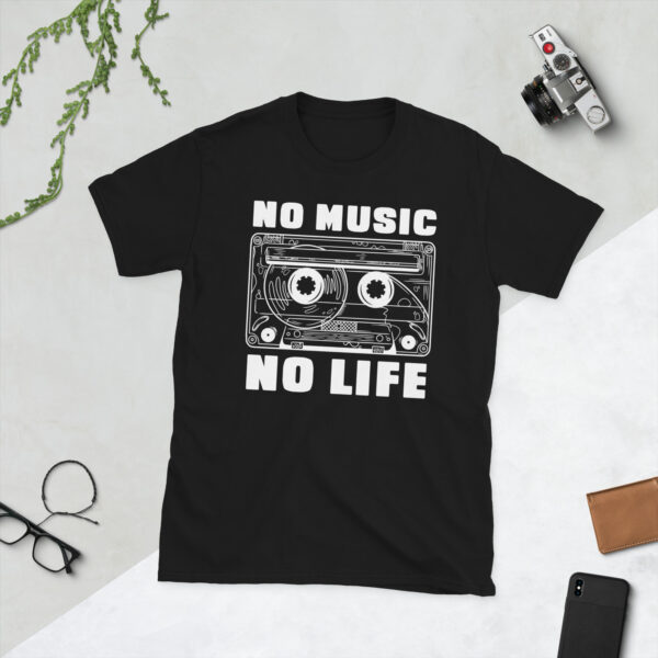 „No Music No Life“ – Retro Kassetten Unisex-Shirt für Musikfans – Bild 2