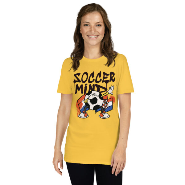 „Soccer Mind“ – Kroatien Fußball T-Shirt mit Gehirn-Motiv (Unisex) – Bild 26