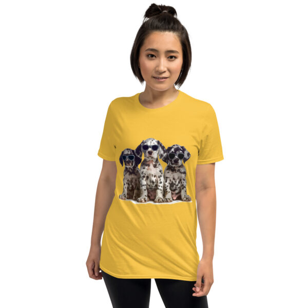 „Dalmatiner Welpen“ – Unisex T-Shirt mit coolem Hunde-Motiv für Tierfreunde