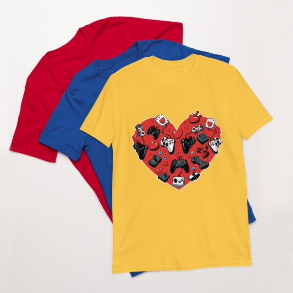 „Gaming Herz“ – Unisex T-Shirt mit Retro-Controller Design für Zocker:innen – Bild 12