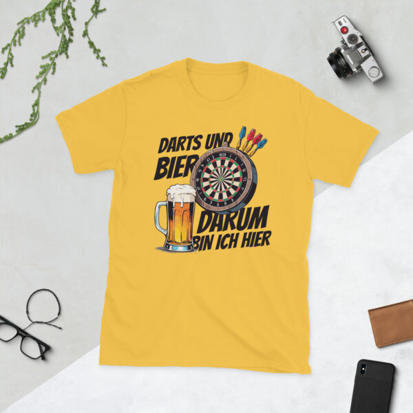 „Darts & Bier“ – Lustiges Unisex T-Shirt für Dartspieler & Kneipenfans – Bild 5