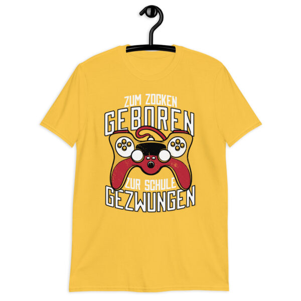 „Zum Zocken geboren“ – Lustiges Unisex T-Shirt für Gamer, Nerds & Schüler – Bild 13
