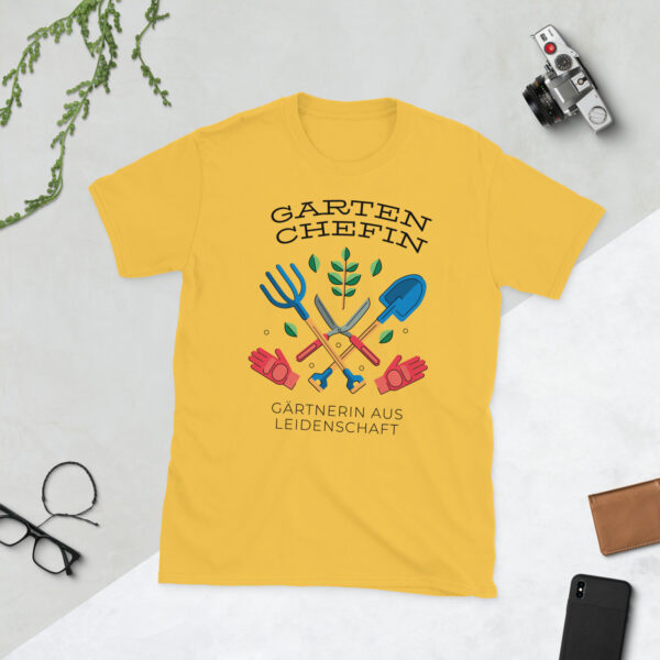 „Gartenglück“ – Stilvolles Unisex T-Shirt für Gärtnerinnen & Pflanzenfreunde