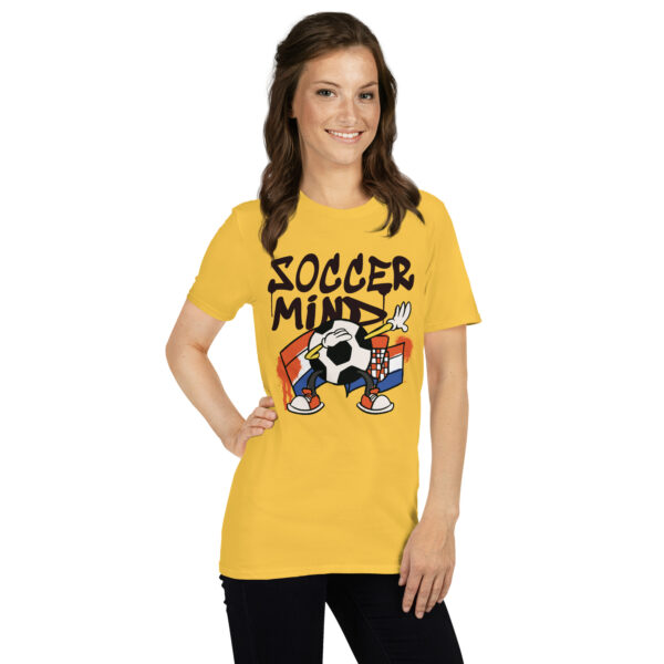„Soccer Mind“ – Kroatien Fußball T-Shirt mit Gehirn-Motiv (Unisex) – Bild 30