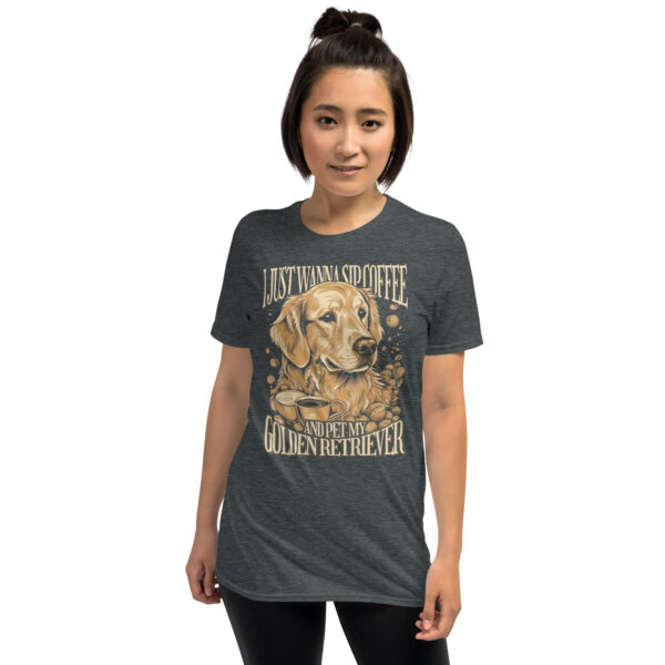 „Golden Retriever & Kaffee“ – Lustiges Unisex T-Shirt für Hundefreunde – Bild 13