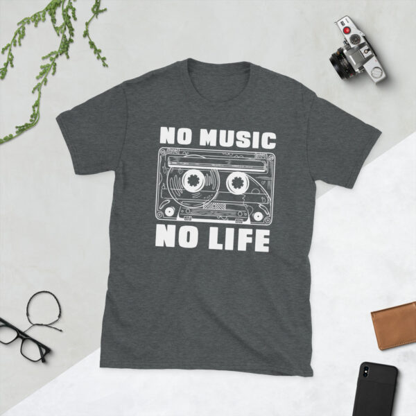 „No Music No Life“ – Retro Kassetten Unisex-Shirt für Musikfans – Bild 4