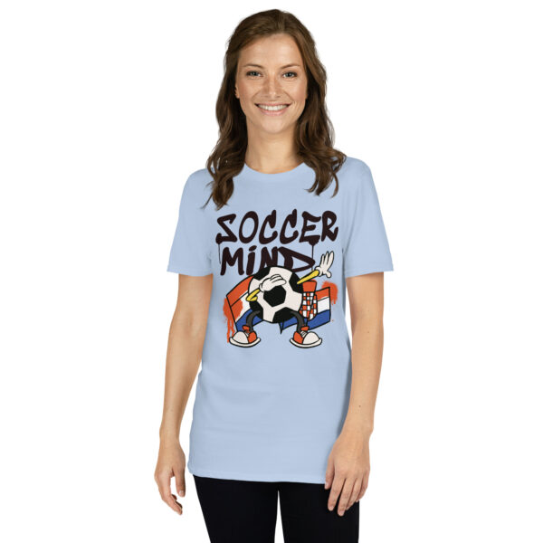 „Soccer Mind“ – Kroatien Fußball T-Shirt mit Gehirn-Motiv (Unisex) – Bild 31