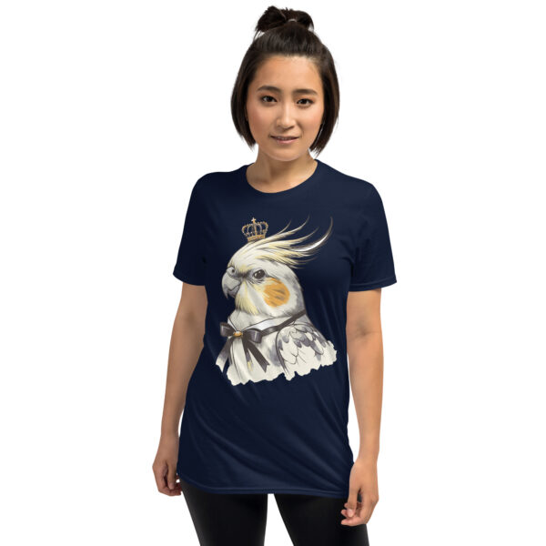 „Majestätischer Nymphensittich“ – Unisex T-Shirt für Vogel-Fans & Haustierfreunde