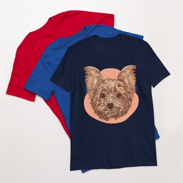 „Lächelnder Yorkshire Terrier“ – Unisex T-Shirt für Yorkie-Fans & Hundefreunde