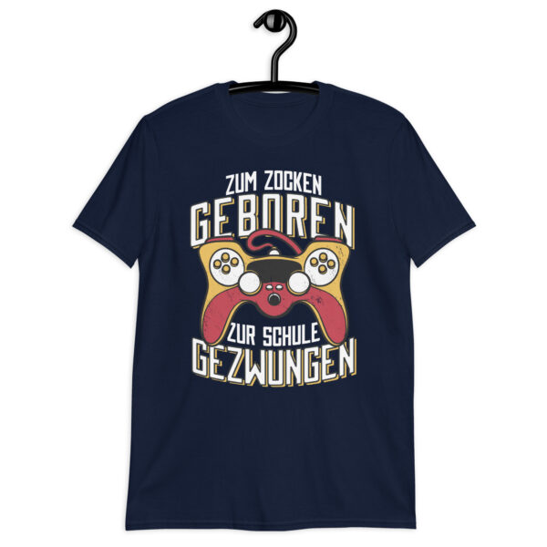 „Zum Zocken geboren“ – Lustiges Unisex T-Shirt für Gamer, Nerds & Schüler
