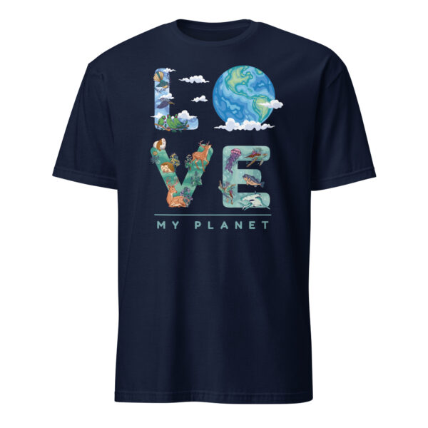 „LOVE MY PLANET“ – Umweltfreundliches Unisex T-Shirt mit Natur-Statement – Bild 5