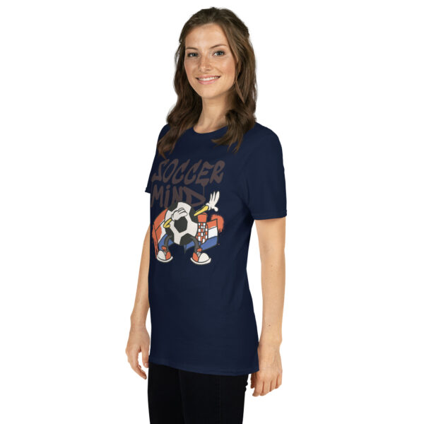 „Soccer Mind“ – Kroatien Fußball T-Shirt mit Gehirn-Motiv (Unisex) – Bild 4