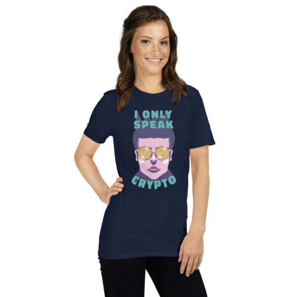„I Only Speak Crypto“ – Lustiges Unisex T-Shirt für Krypto-Fans – Bild 7