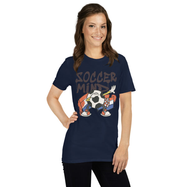 „Soccer Mind“ – Kroatien Fußball T-Shirt mit Gehirn-Motiv (Unisex) – Bild 6