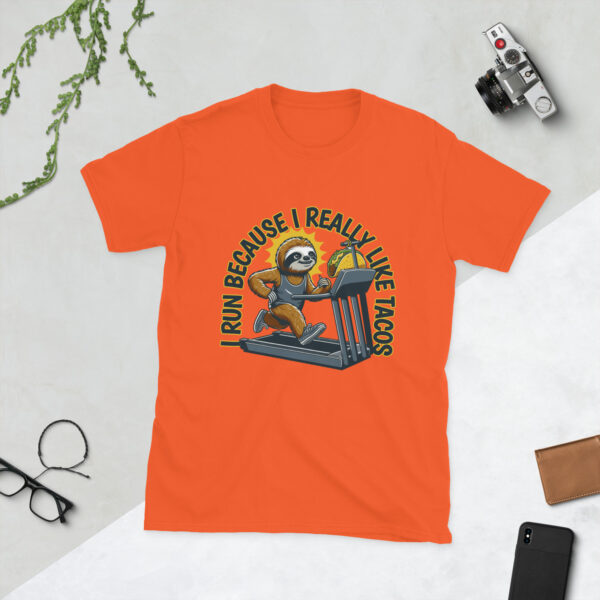 „Faultier auf dem Laufband“ – Lustiges Taco Unisex-Shirt für Chiller – Bild 11