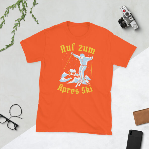 „Auf zum Après-Ski“ – Lustiges Skifahrer Party Unisex-Shirt – Bild 11
