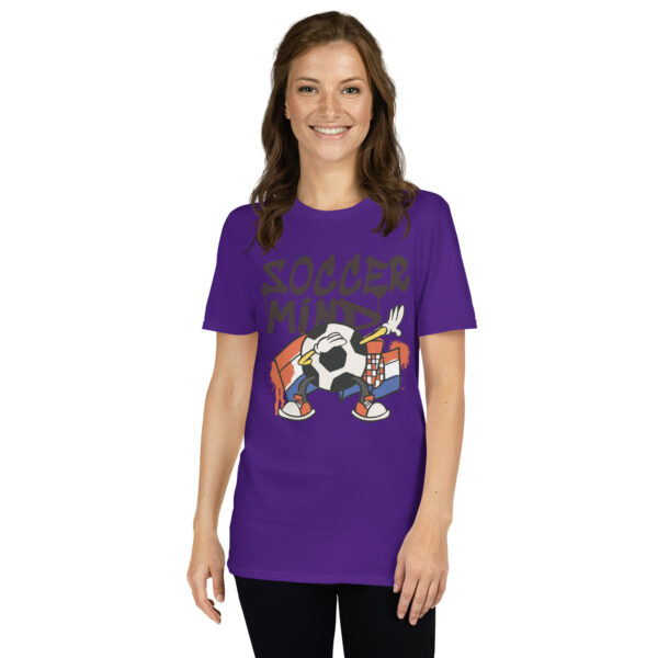„Soccer Mind“ – Kroatien Fußball T-Shirt mit Gehirn-Motiv (Unisex) – Bild 7