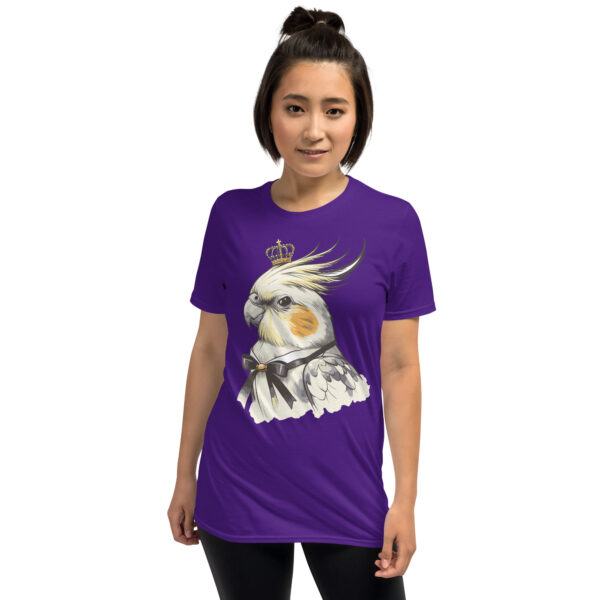 „Majestätischer Nymphensittich“ – Unisex T-Shirt für Vogel-Fans & Haustierfreunde – Bild 11