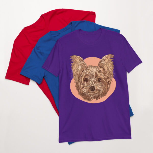 „Lächelnder Yorkshire Terrier“ – Unisex T-Shirt für Yorkie-Fans & Hundefreunde – Bild 5