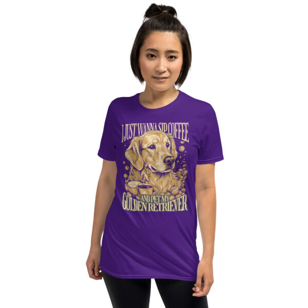 „Golden Retriever & Kaffee“ – Lustiges Unisex T-Shirt für Hundefreunde – Bild 9