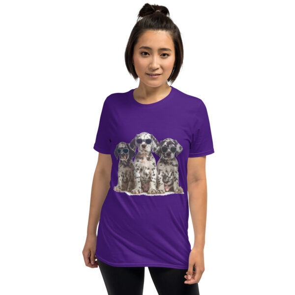 „Dalmatiner Welpen“ – Unisex T-Shirt mit coolem Hunde-Motiv für Tierfreunde – Bild 4