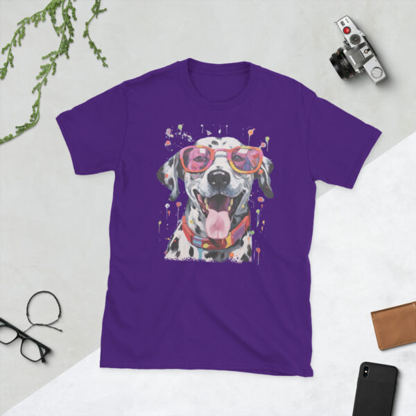 „Dalmatiner mit Sonnenbrille“ – Unisex T-Shirt für Hundefans & Sommerfreunde – Bild 6