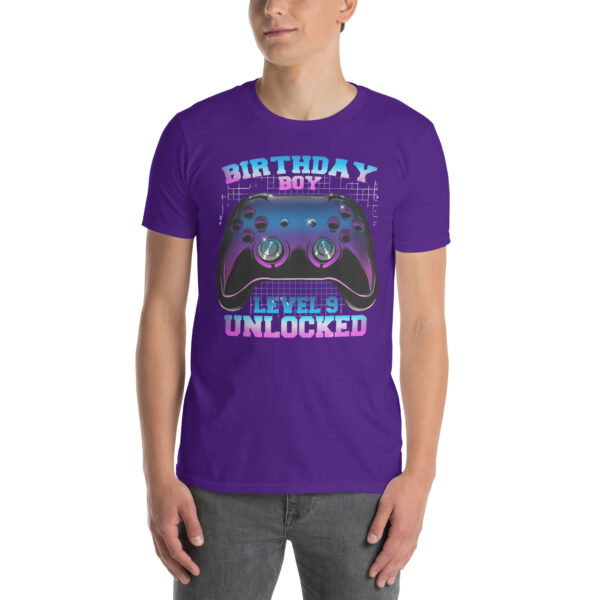 „Birthday Boy Level 9 Unlocked“ – Lustiges Unisex T-Shirt für Gamer-Kinder – Bild 13