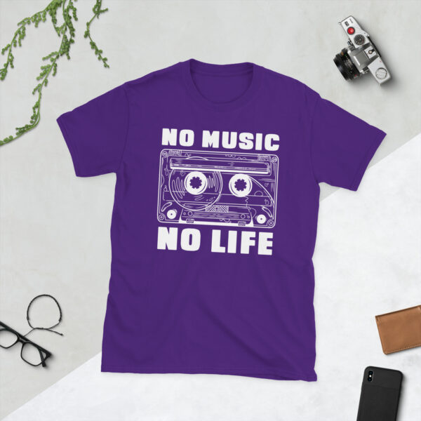 „No Music No Life“ – Retro Kassetten Unisex-Shirt für Musikfans
