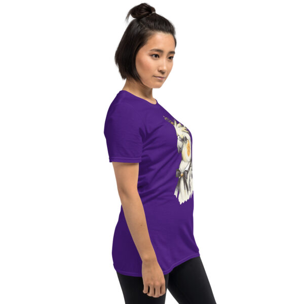 „Majestätischer Nymphensittich“ – Unisex T-Shirt für Vogel-Fans & Haustierfreunde – Bild 12