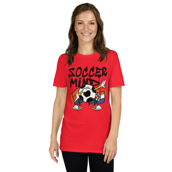 „Soccer Mind“ – Kroatien Fußball T-Shirt mit Gehirn-Motiv (Unisex) – Bild 13