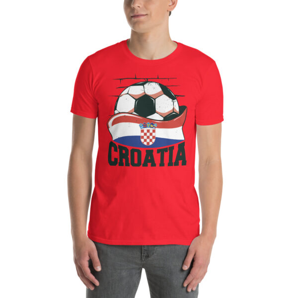 „Kroatien Fußball“ – Unisex T-Shirt für Fans der Nationalmannschaft