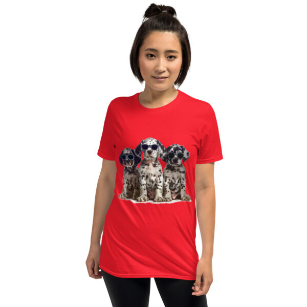 „Dalmatiner Welpen“ – Unisex T-Shirt mit coolem Hunde-Motiv für Tierfreunde – Bild 5
