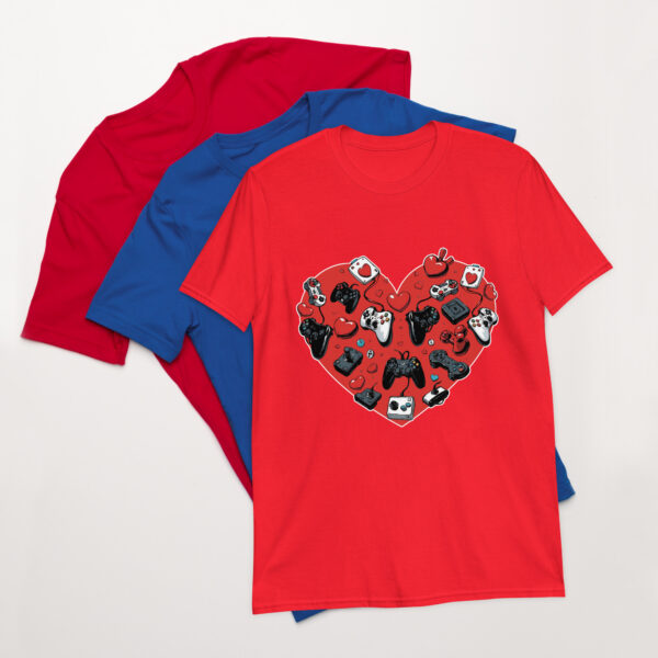 „Gaming Herz“ – Unisex T-Shirt mit Retro-Controller Design für Zocker:innen – Bild 8