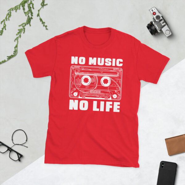 „No Music No Life“ – Retro Kassetten Unisex-Shirt für Musikfans – Bild 5