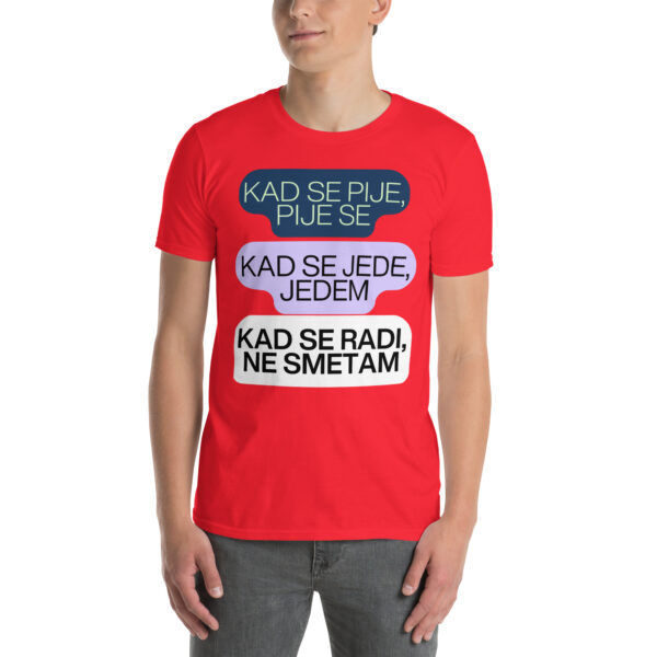 Kad se pije, pije se!“ – Lustiges Kroatien-Party-Shirt (Unisex) – Bild 4