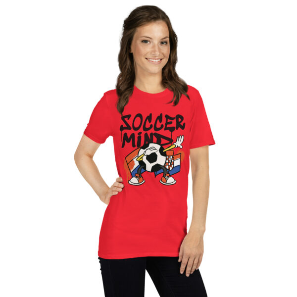 „Soccer Mind“ – Kroatien Fußball T-Shirt mit Gehirn-Motiv (Unisex) – Bild 18