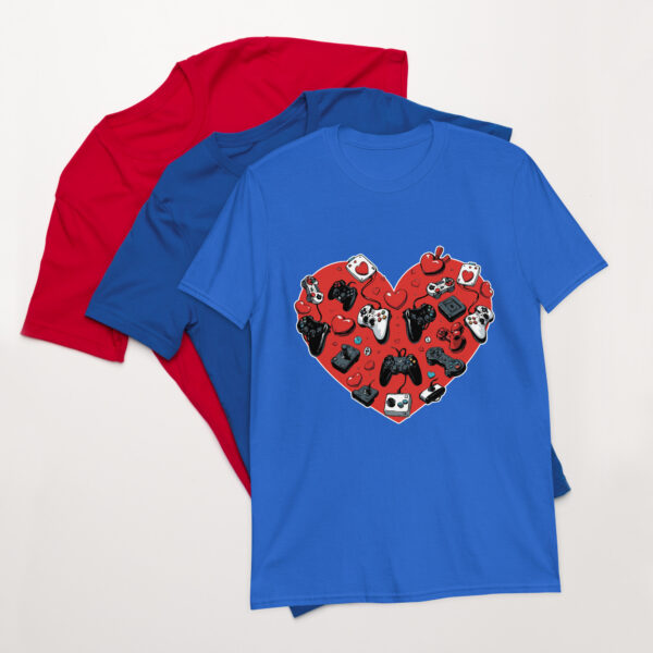 „Gaming Herz“ – Unisex T-Shirt mit Retro-Controller Design für Zocker:innen – Bild 10
