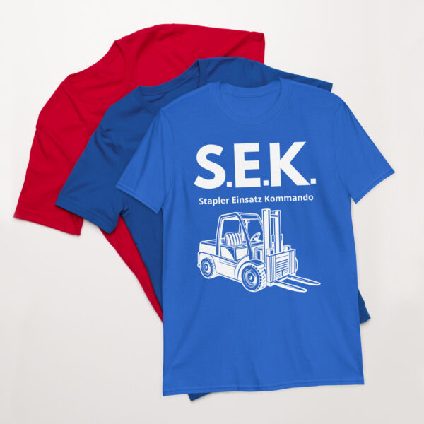 „S.E.K.“ – Stapler Einsatz Kommando T-Shirt für Gabelstapler-Fans (Unisex) – Bild 4