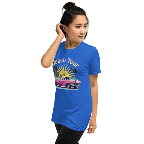 „Beach Tour“ – Lustiges Retro T-Shirt mit Hund im Cabrio (Unisex) – Bild 21