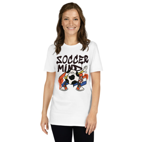 „Soccer Mind“ – Kroatien Fußball T-Shirt mit Gehirn-Motiv (Unisex) – Bild 37