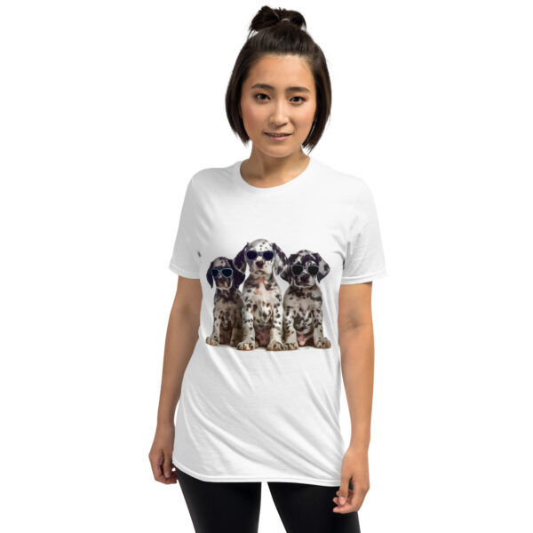 „Dalmatiner Welpen“ – Unisex T-Shirt mit coolem Hunde-Motiv für Tierfreunde – Bild 6