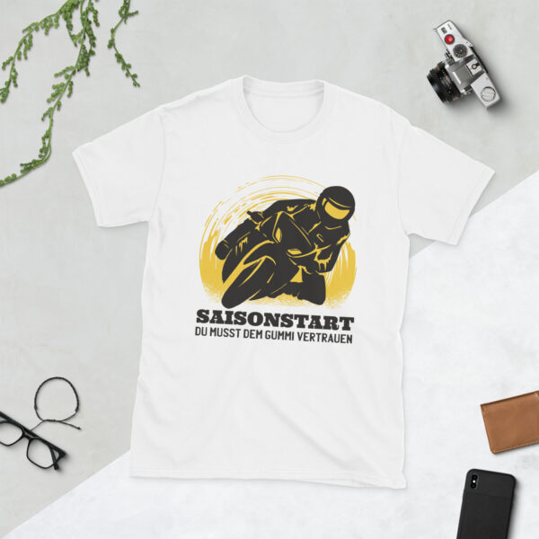 „Saisonstart“ – Motorrad Unisex T-Shirt für Biker & PS-Fans – Bild 11