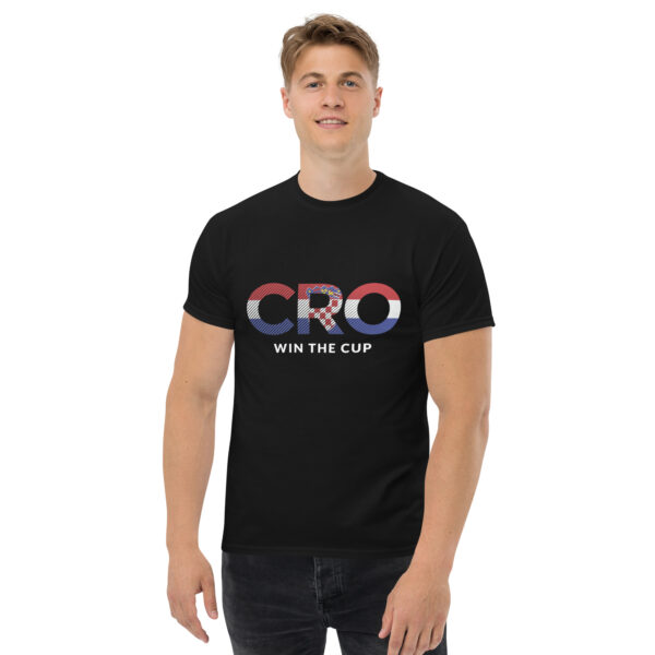 „CRO Win The Cup“ – Kroatien Fußball T-Shirt für Fans (Unisex) – Bild 8