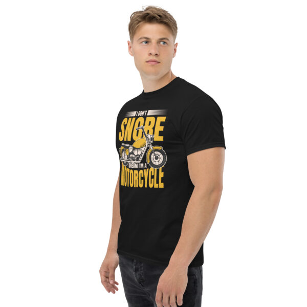 „I Don’t Snore – I Dream I’m a Motorcycle“ – Lustiges Biker T-Shirt für Motorrad-Fans (Unisex) – Bild 5